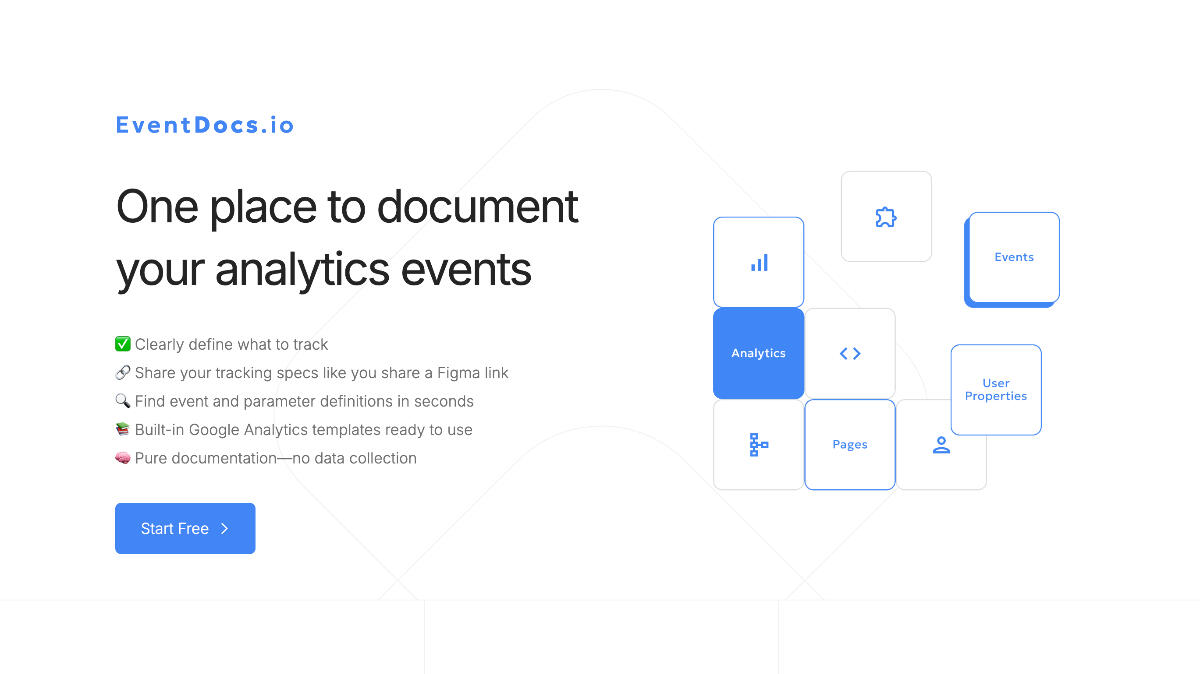 EventDocs.io — One place to document your analytics events